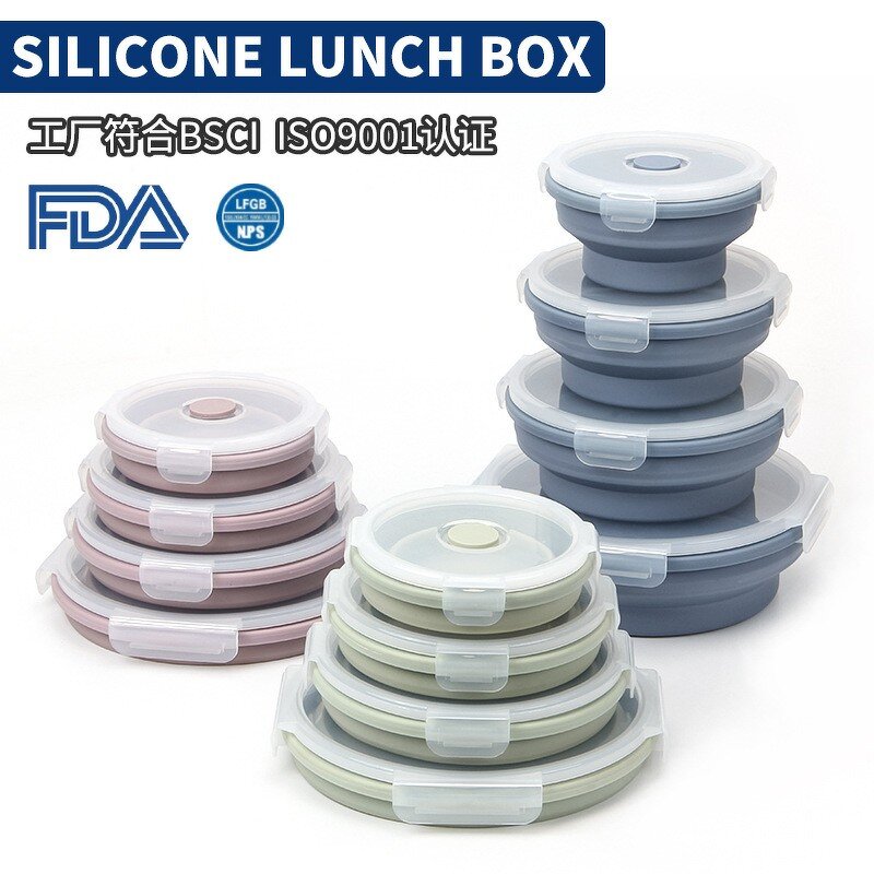 Lunch Box Manufacturer - OEM Custom Bpa-free Food Grade Silicone Folding