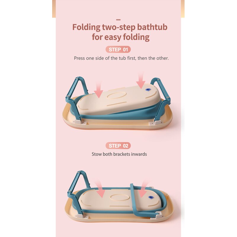 Baby Bath Tub Manufacturer - OEM Custom LD-WG0001S Plastic Folding Portable