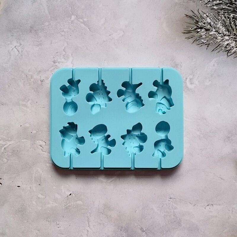 Lollipop Mold Manufacturer - OEM Custom 8 Dinosaur Chocolate Ice Lattice