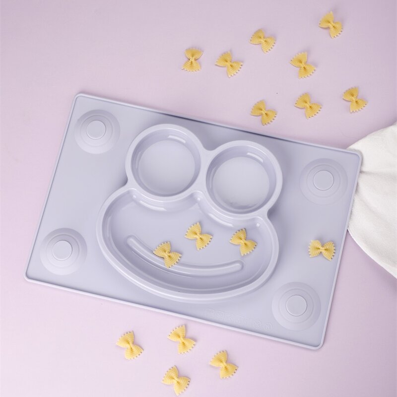 Baby Feeding Plate Manufacturer - OEM Custom BPA Free Divide Smile Shape