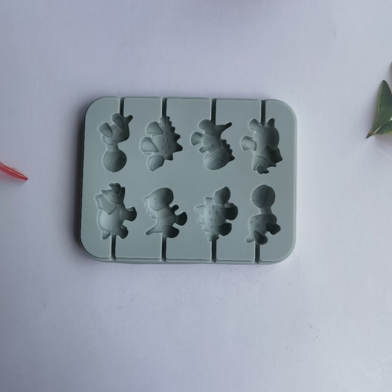 Lollipop Mold Manufacturer - OEM Custom 8 Dinosaur Chocolate Ice Lattice
