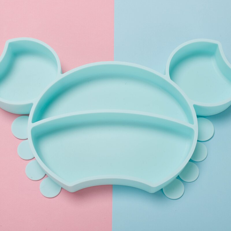 Baby Plate Manufacturer - OEM Custom Lovely Crab Shape Food Safe Silicone