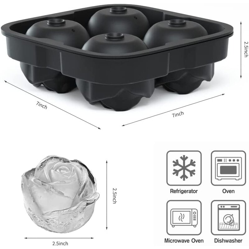 Ice Ball Maker Manufacturer - Wholesale Bpa Free Food Grade Silicone Rose