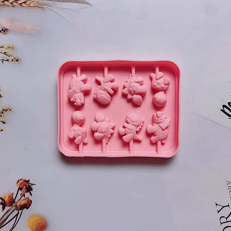 Lollipop Mold Manufacturer - OEM Custom 8 Dinosaur Chocolate Ice Lattice