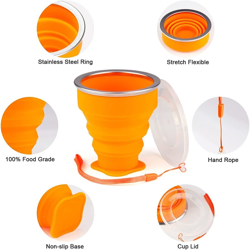 Coffee Cup Manufacturer - OEM Custom Bpa Free Food Grade Silicone Folding