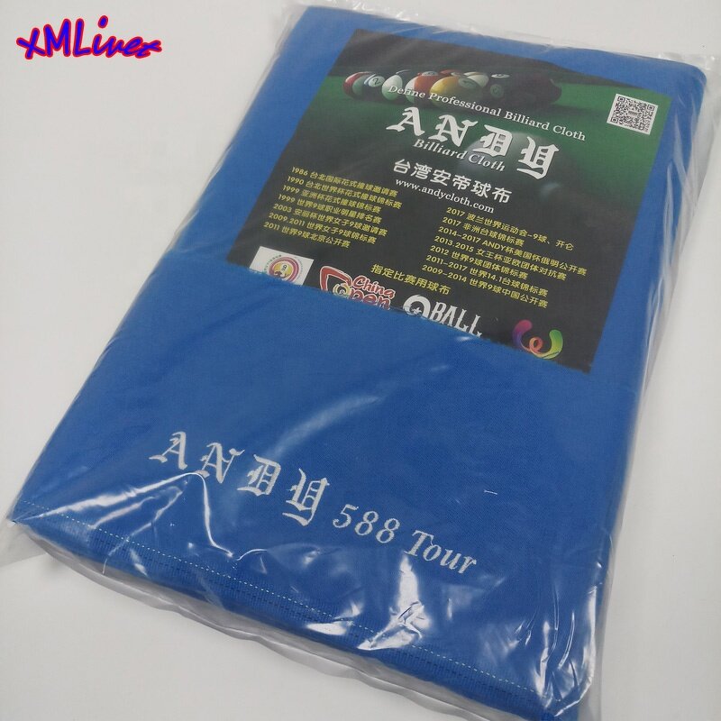 Professional Pool Cloth Factory - Andy 988 9ft Blue/Green