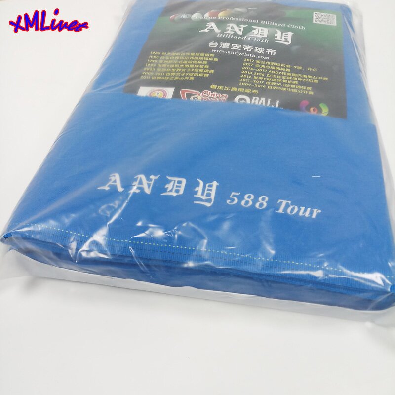 Professional Pool Cloth Factory - Andy 988 9ft Blue/Green