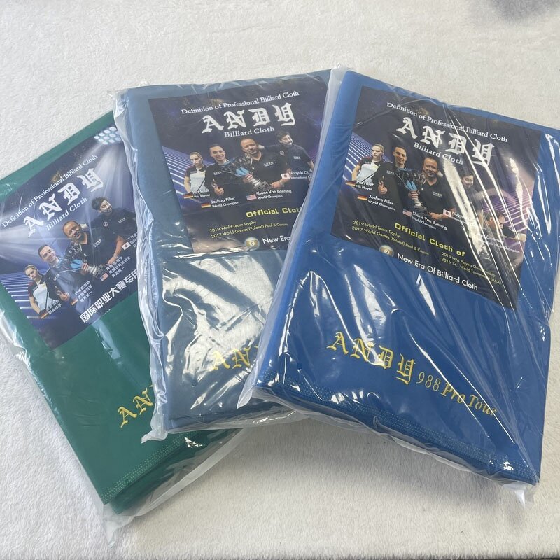 Billiard Table Cloth Factory - Andy 777 Green/Blue Set