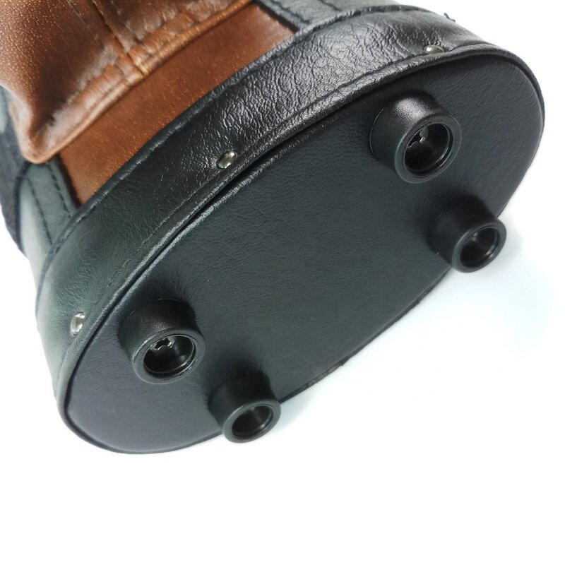 PU Leather Case Manufacturer - 6 Holes Brown With Frame