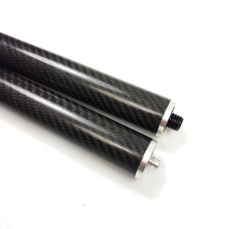 Billiards Cue Extension Factory - 8.5inch Black Carbon