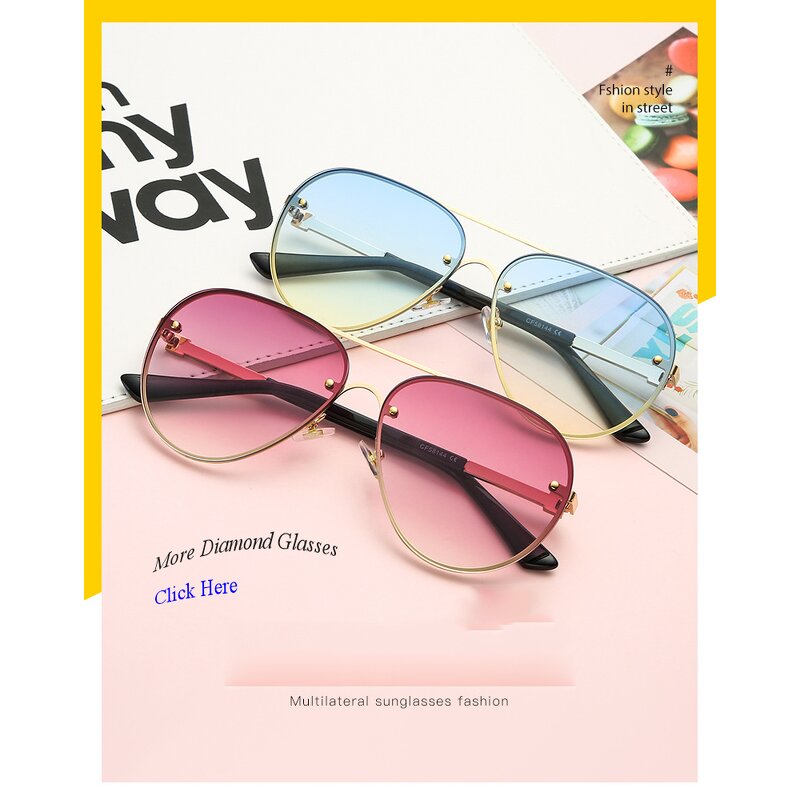 Sunglasses Manufacturer - OEM Custom High End Big Rhinestone Frame Outdoor