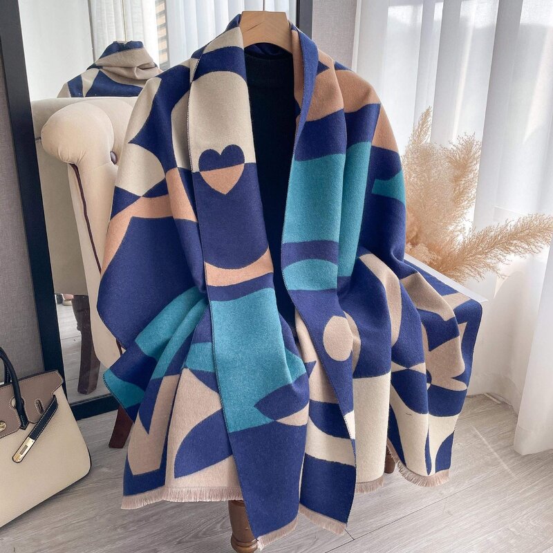 Cashmere Poncho Manufacturer - OEM Custom Luxury Custom Thick Winter Scarf