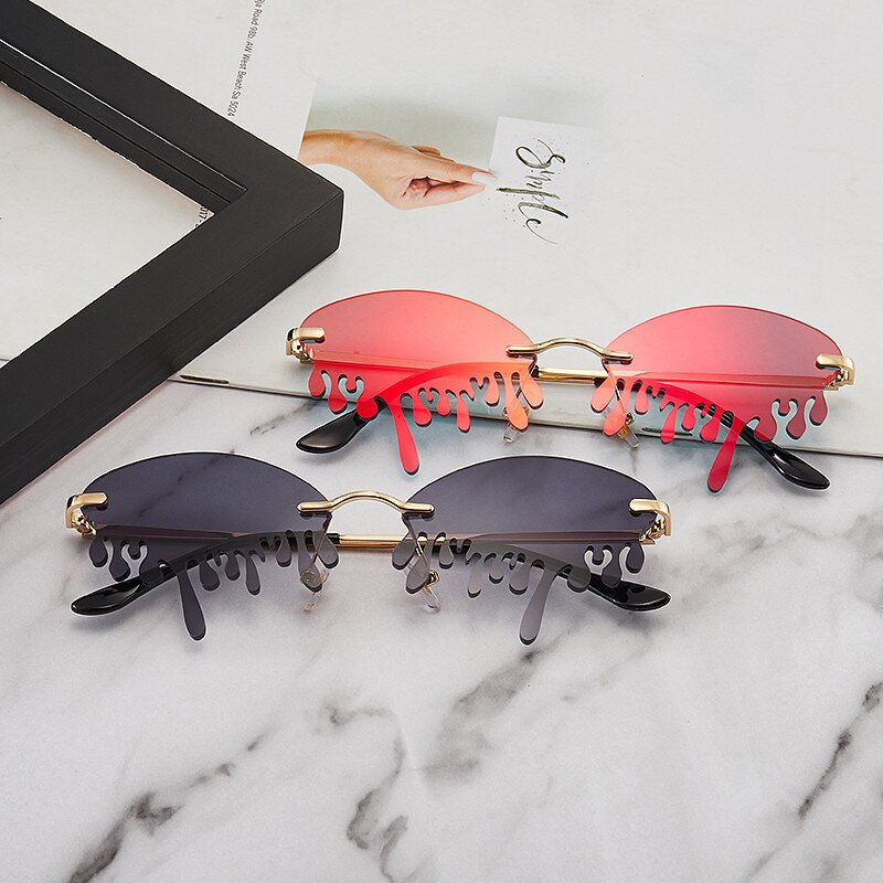 Sunglasses Manufacturer - Wholesale 2021 Funny Frame Rimless Tears Drop