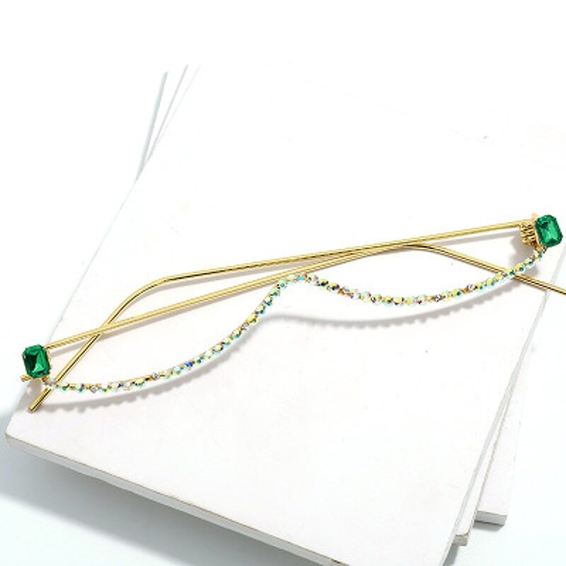 Sunglasses Manufacturer - OEM Custom Metal Chain Eyewear Crystal Frame Luxury