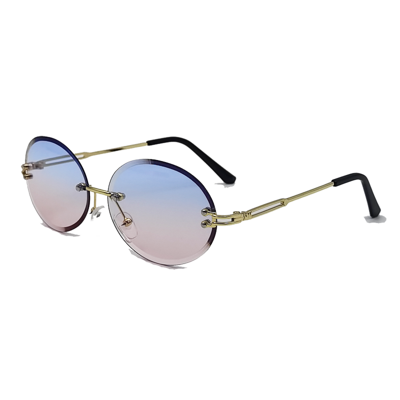 Rimless Sunglasses Manufacturer - OEM Custom High End Oval Women 2020 Vintage