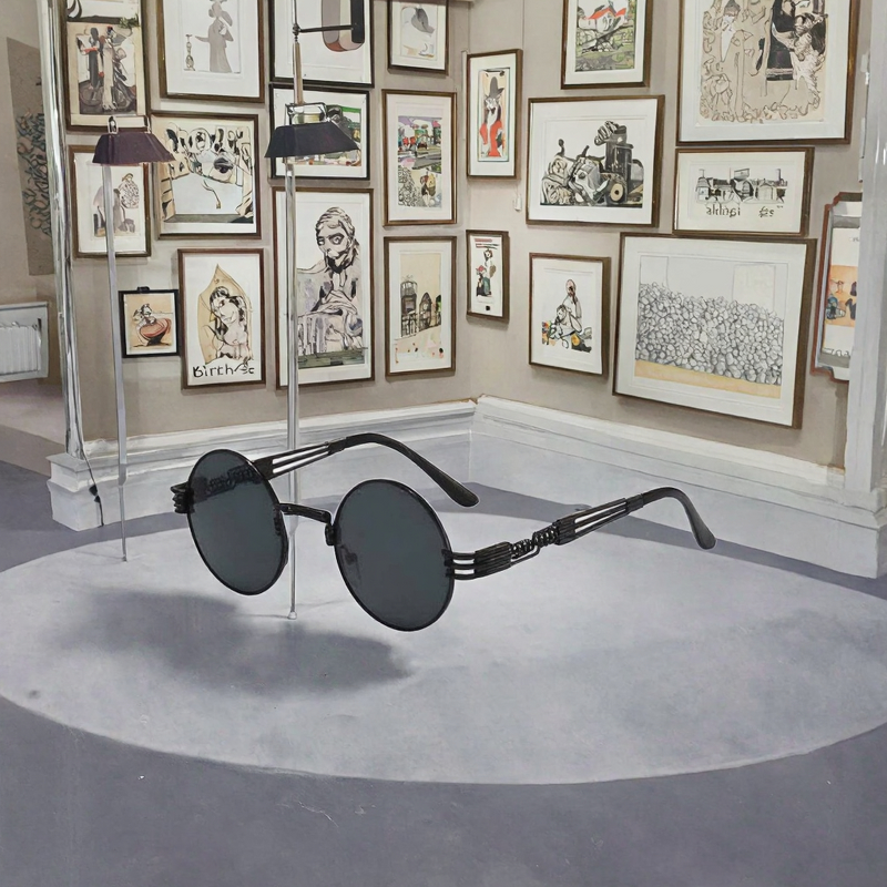 Steampunk Sunglasses Manufacturer - OEM Custom Round Vintage Punk Style Metal