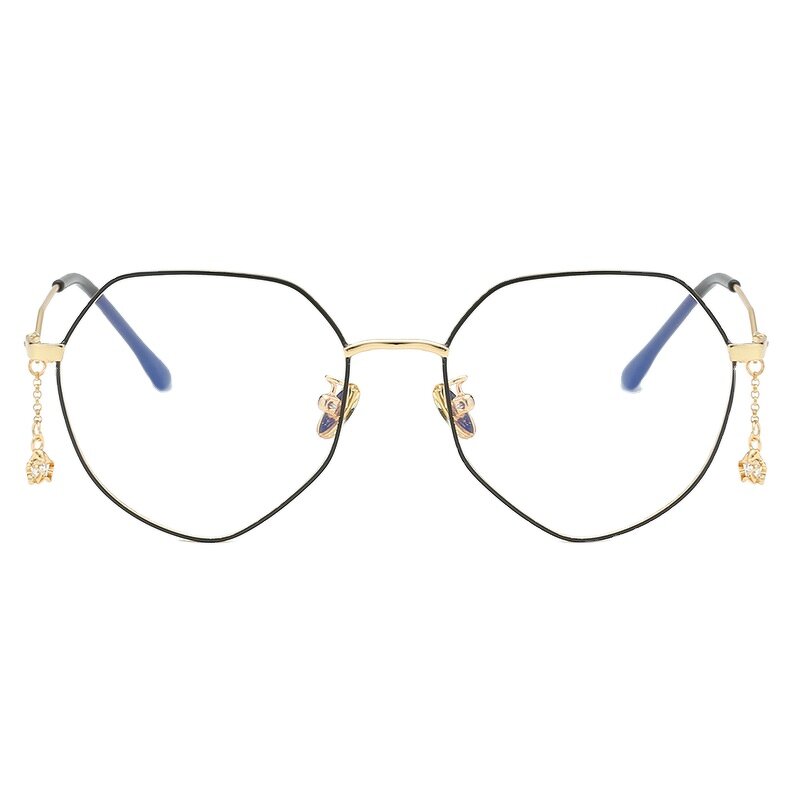 Spectacle Frame Manufacturer - OEM Custom New Net Red Female Polygonal Metal