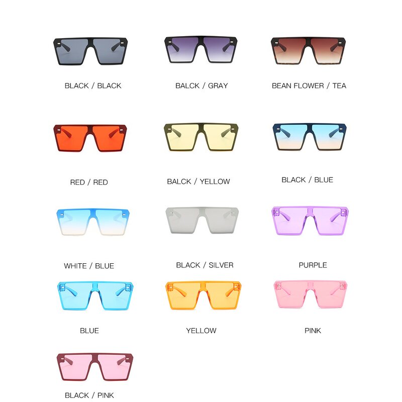 Sunglasses Manufacturer - OEM Custom Trendy Oversized Square Rectangle Women