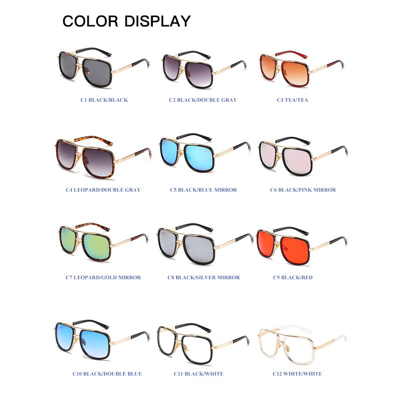 Sunglasses Manufacturer - OEM Custom FRIENDS Gradient Metal Mirror Oversized