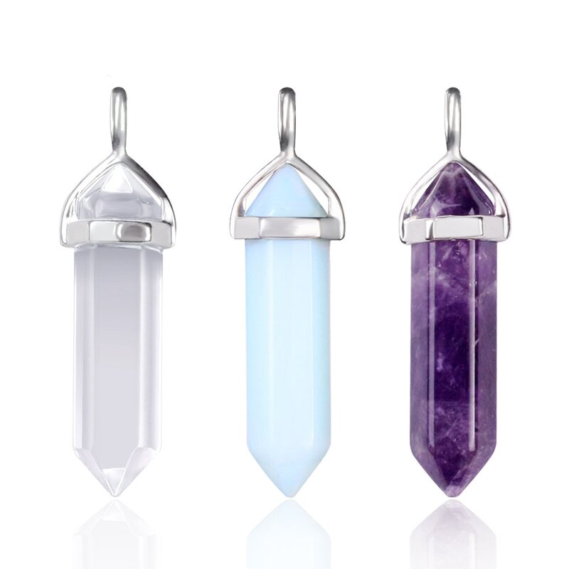 Agate Pendant Manufacturer - OEM Custom Natural Quartz Hexagonal Column