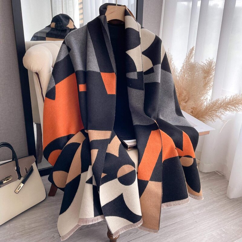 Cashmere Poncho Manufacturer - OEM Custom Luxury Custom Thick Winter Scarf