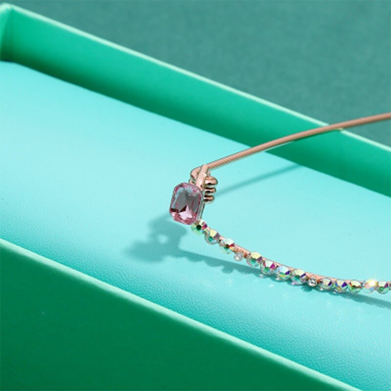 Sunglasses Manufacturer - OEM Custom Metal Chain Eyewear Crystal Frame Luxury