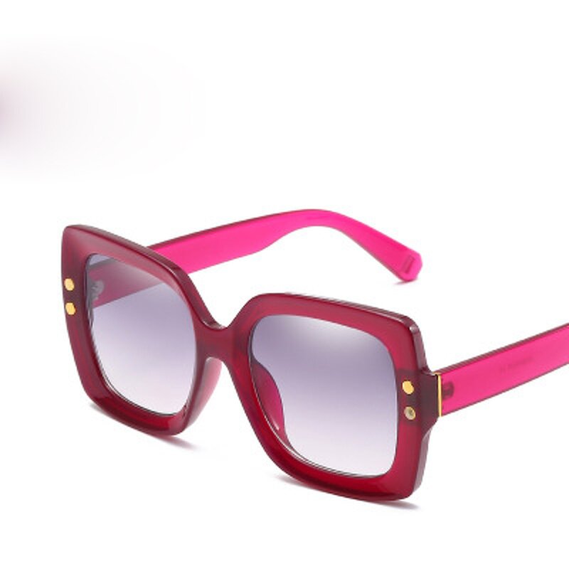 Sunglasses Manufacturer - OEM Custom Women Retro Rivet Transparent Big