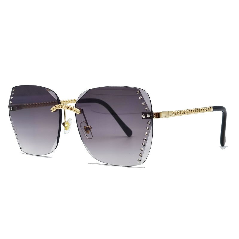Rimless Sunglasses Manufacturer - OEM Custom New Design Bling Luxury Women