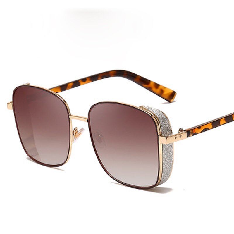 Sunglasses Manufacturer - OEM Custom Gradient Punk Steampunk Style Big Square