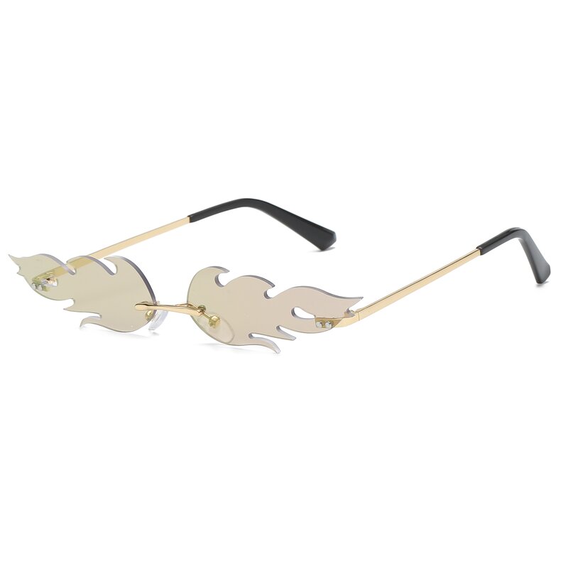 Rimless Sunglasses Manufacturer - OEM Custom Hot Narrow Metal Small Fire