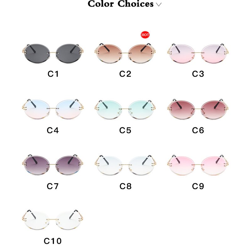 Rimless Sunglasses Manufacturer - OEM Custom China Factory Vintage Round