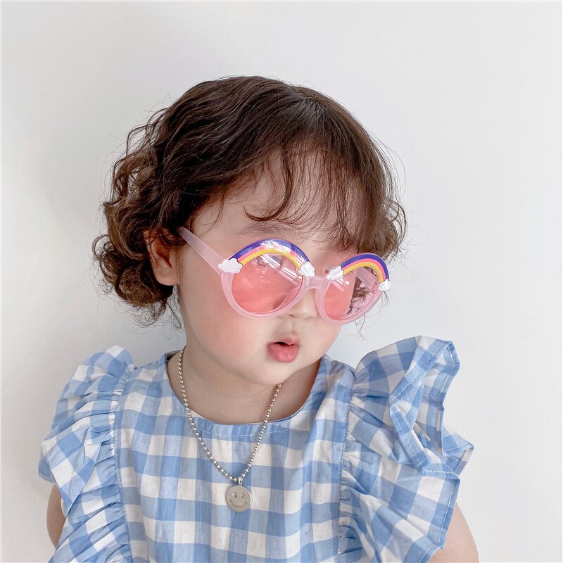 Kids Sunglasses Manufacturer - OEM Custom Glitter Luxury Color Lens Round