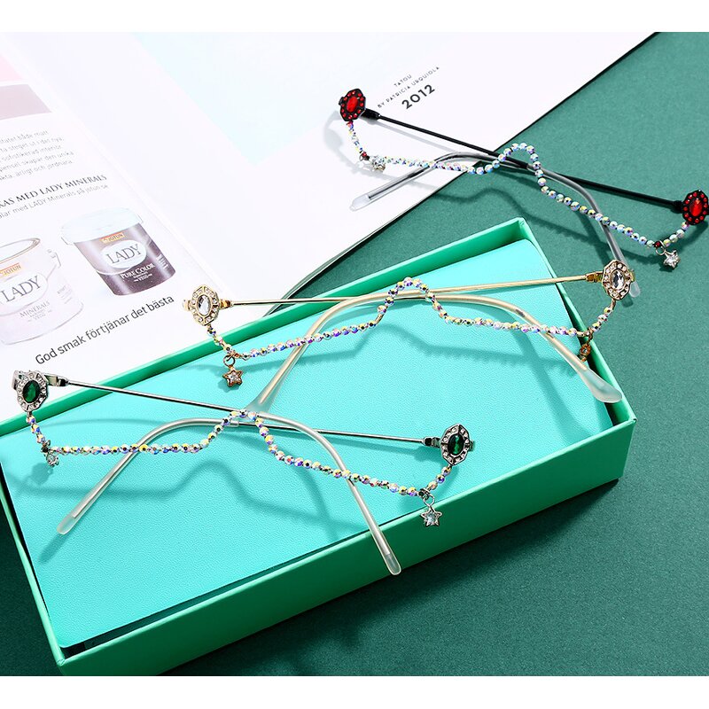 Sunglasses Manufacturer - OEM Custom Luxury No Lens Semi Rimless with Diamonds