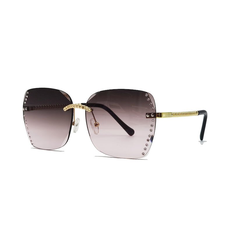 Rimless Sunglasses Manufacturer - OEM Custom New Design Bling Luxury Women