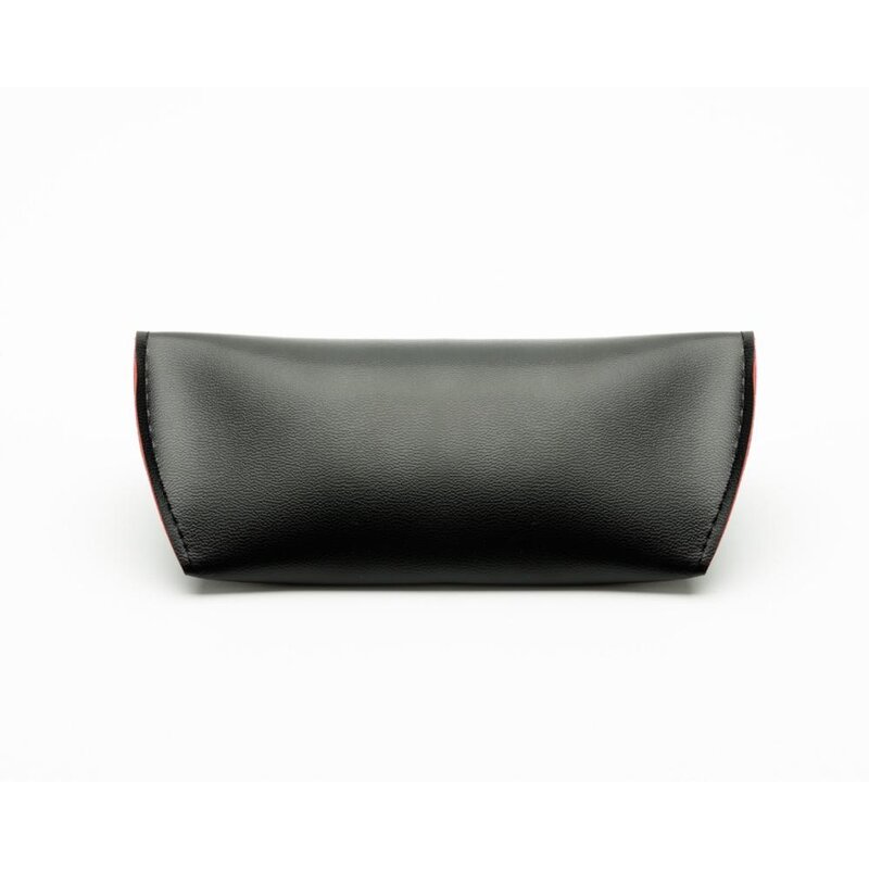 Sunglasses Case Manufacturer - OEM Custom Branded Button Black Soft Leather