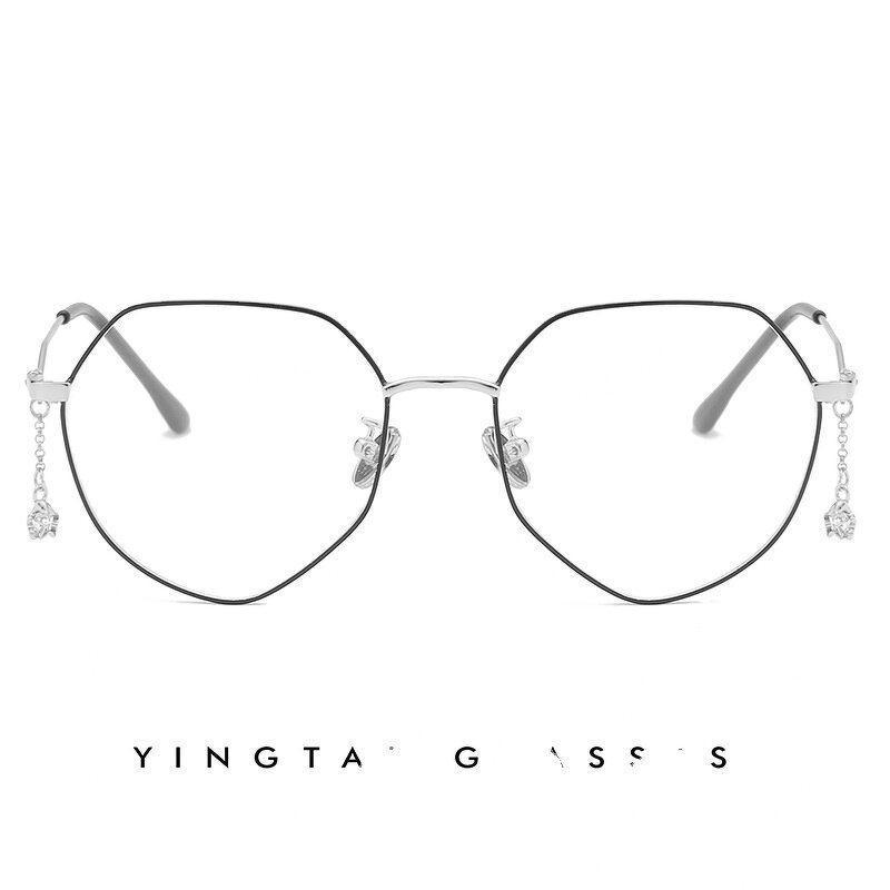 Spectacle Frame Manufacturer - OEM Custom New Net Red Female Polygonal Metal