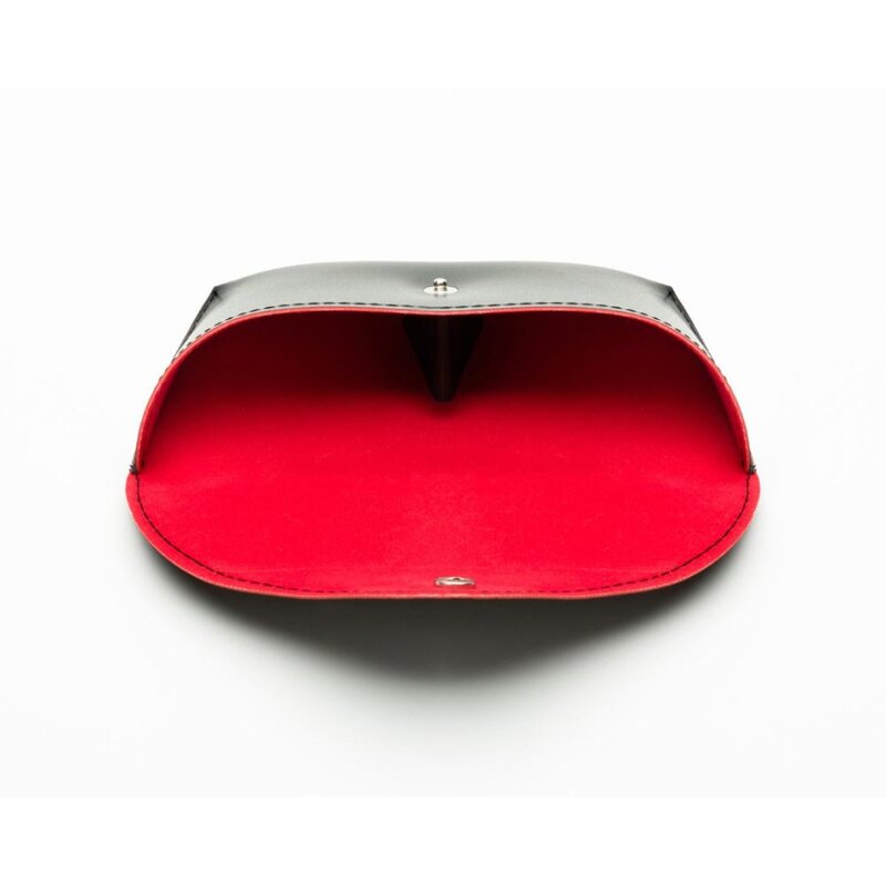 Sunglasses Case Manufacturer - OEM Custom Branded Button Black Soft Leather