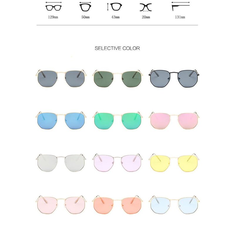 Sunglasses Manufacturer - OEM Custom Fashion Polygon Metal Frame Colorful