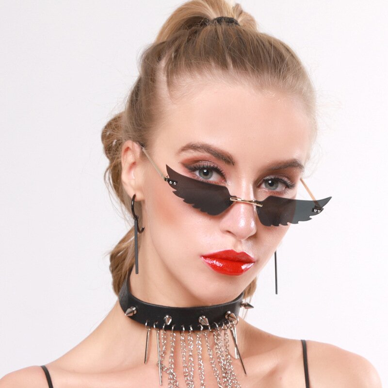 Rimless Sunglasses Manufacturer - OEM Custom 2022 Fashion Angle Wing Newest