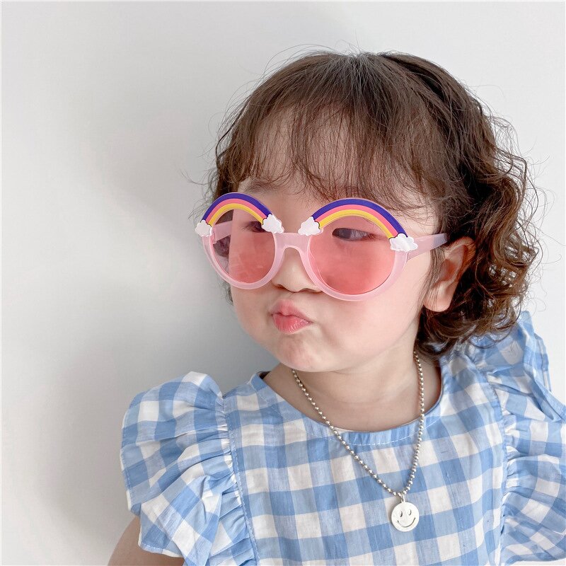 Kids Sunglasses Manufacturer - OEM Custom Glitter Luxury Color Lens Round