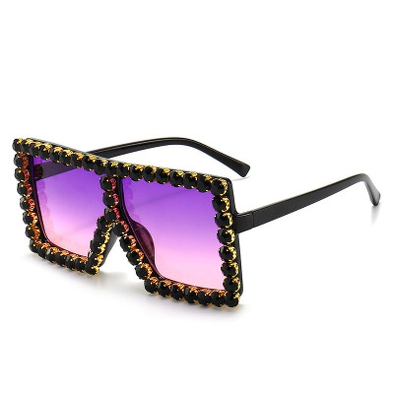 Sunglasses Manufacturer - OEM Custom Eyewear Luxury 2022 Glitter Big Frame