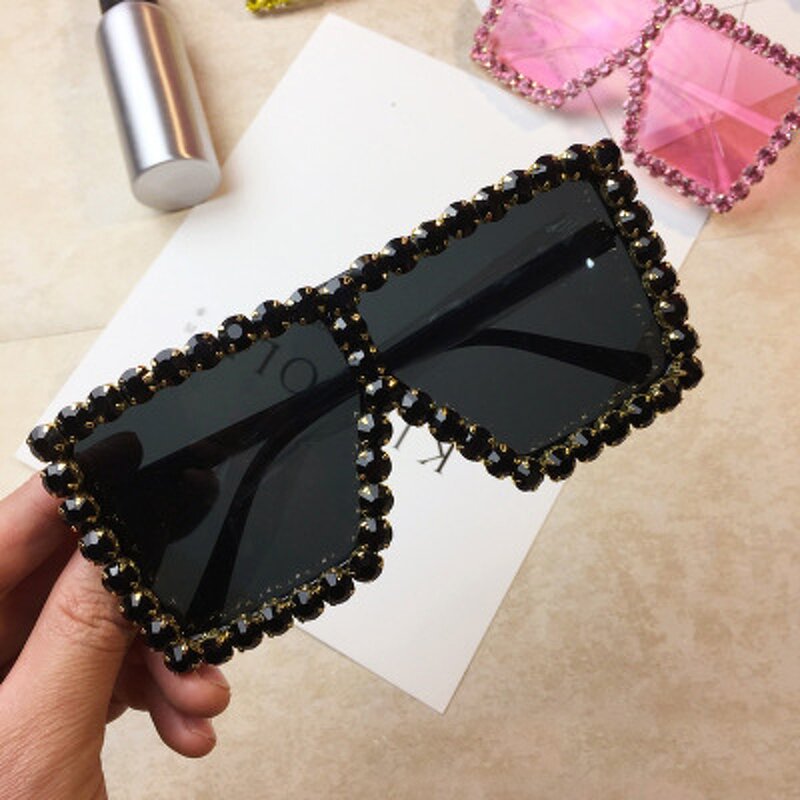 Sunglasses Manufacturer - OEM Custom Eyewear Luxury 2022 Glitter Big Frame