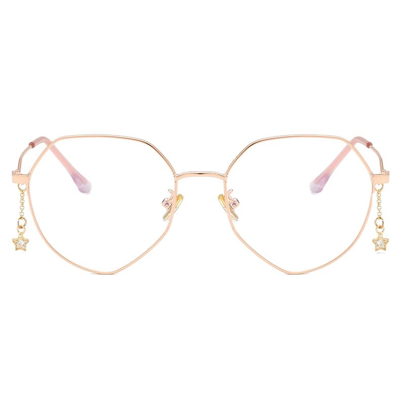 Spectacle Frame Manufacturer - OEM Custom New Net Red Female Polygonal Metal