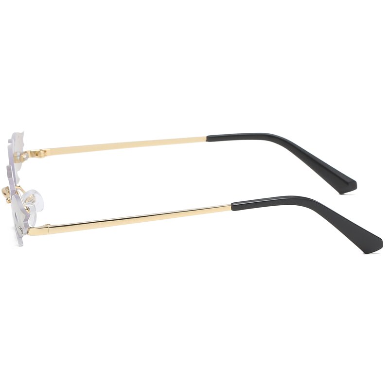 Rimless Sunglasses Manufacturer - OEM Custom Hot Narrow Metal Small Fire