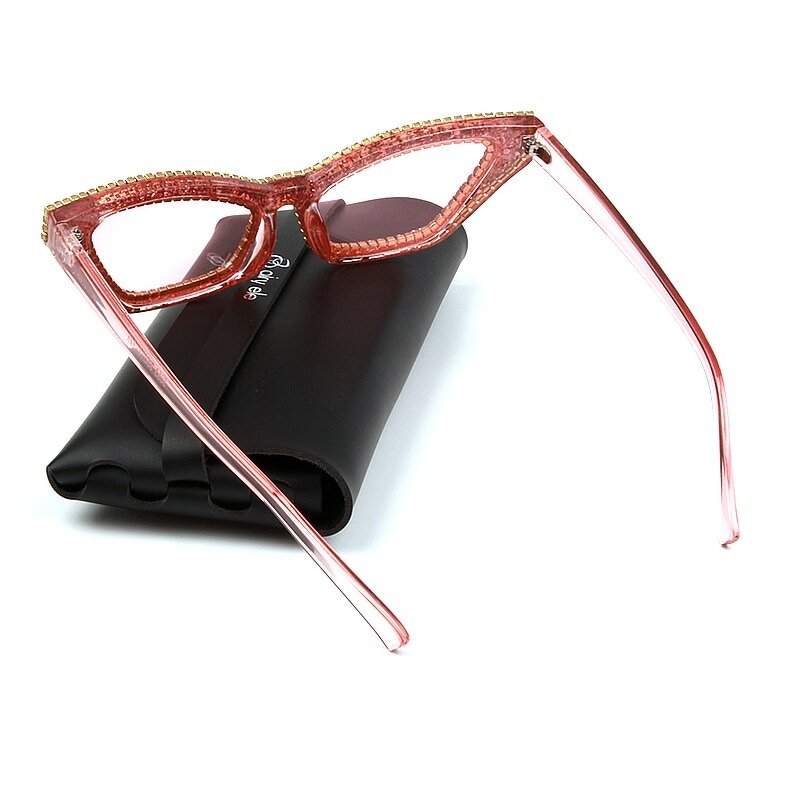Sunglasses Manufacturer - OEM Custom Luxury Pink Diamond Cat Eye with