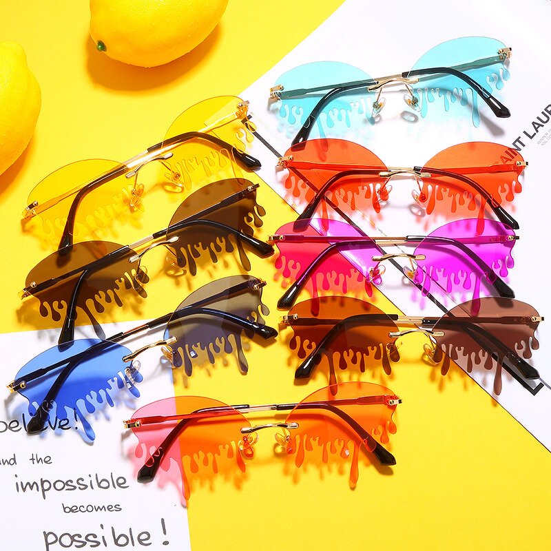 Sunglasses Manufacturer - Wholesale 2021 Funny Frame Rimless Tears Drop