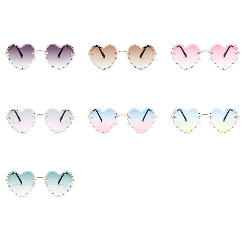 Sunglasses Manufacturer - OEM Custom 2021 Rimless Heart Shaped Frameless