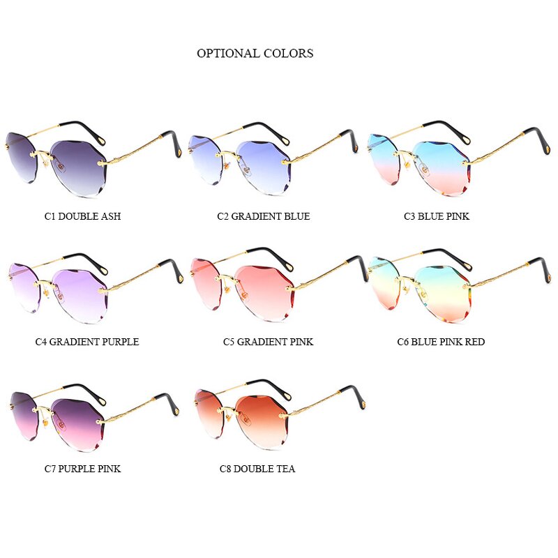 Sunglasses Manufacturer - OEM Custom Fancy Pilot 2020 Gradient Women Cut