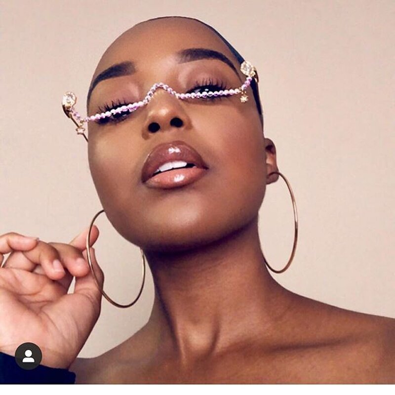 Sunglasses Manufacturer - OEM Custom Luxury No Lens Semi Rimless with Diamonds