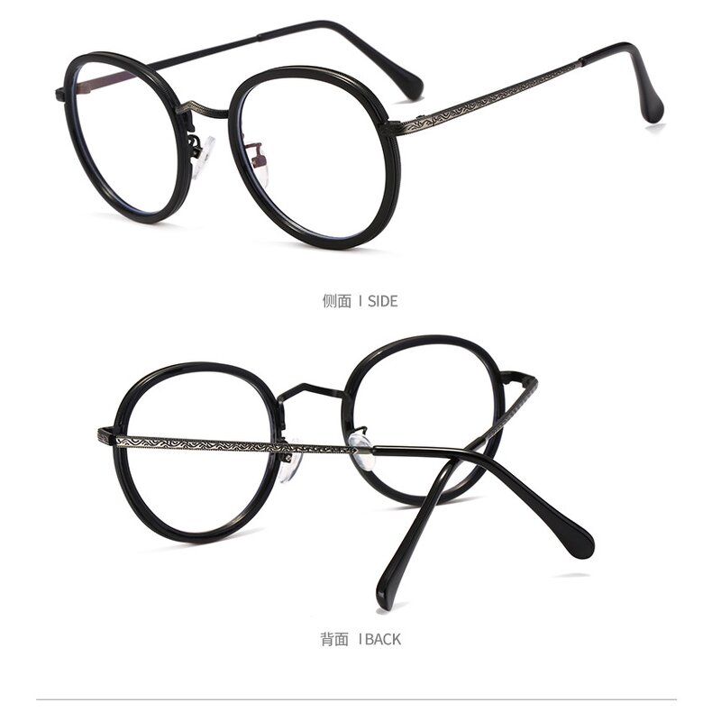 Computer Glasses Manufacturer - OEM Custom Figure Round Metal Anti Blue Light